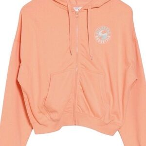 Peach Zip-Up Hoodie